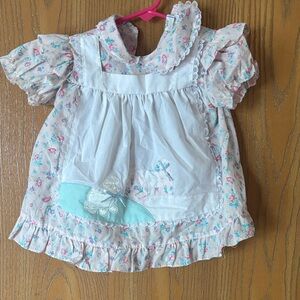 Floral Kids Dress with White Apron